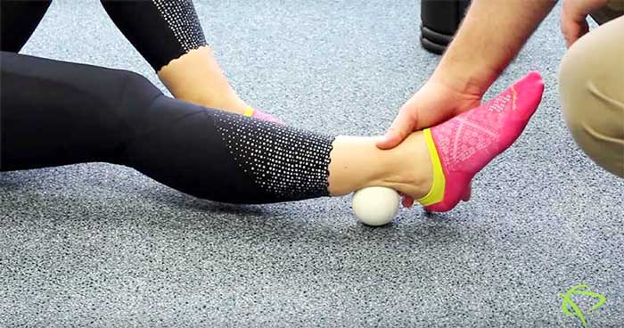 Tennis ball ankle exercises for Edmonton patients